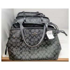 Coach Drawstring Carryall - Signature Canvas Smoke